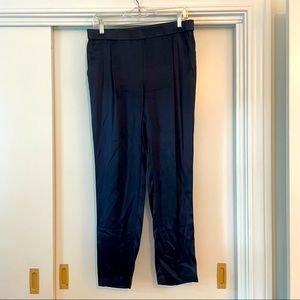 Intermix navy shiny silk pants - great condition!